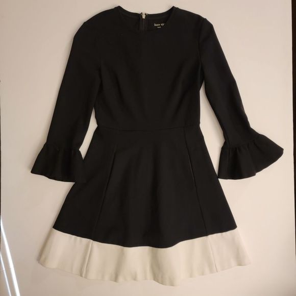 Kate Spade Bell Sleeve Pointe Pleated Dress - Picture 2 of 14